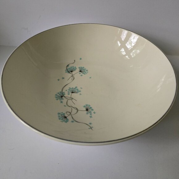 Vintage Blue Lace Earthenware Vegetable Bowl With Blue Floral Design - Picture 2 of 13